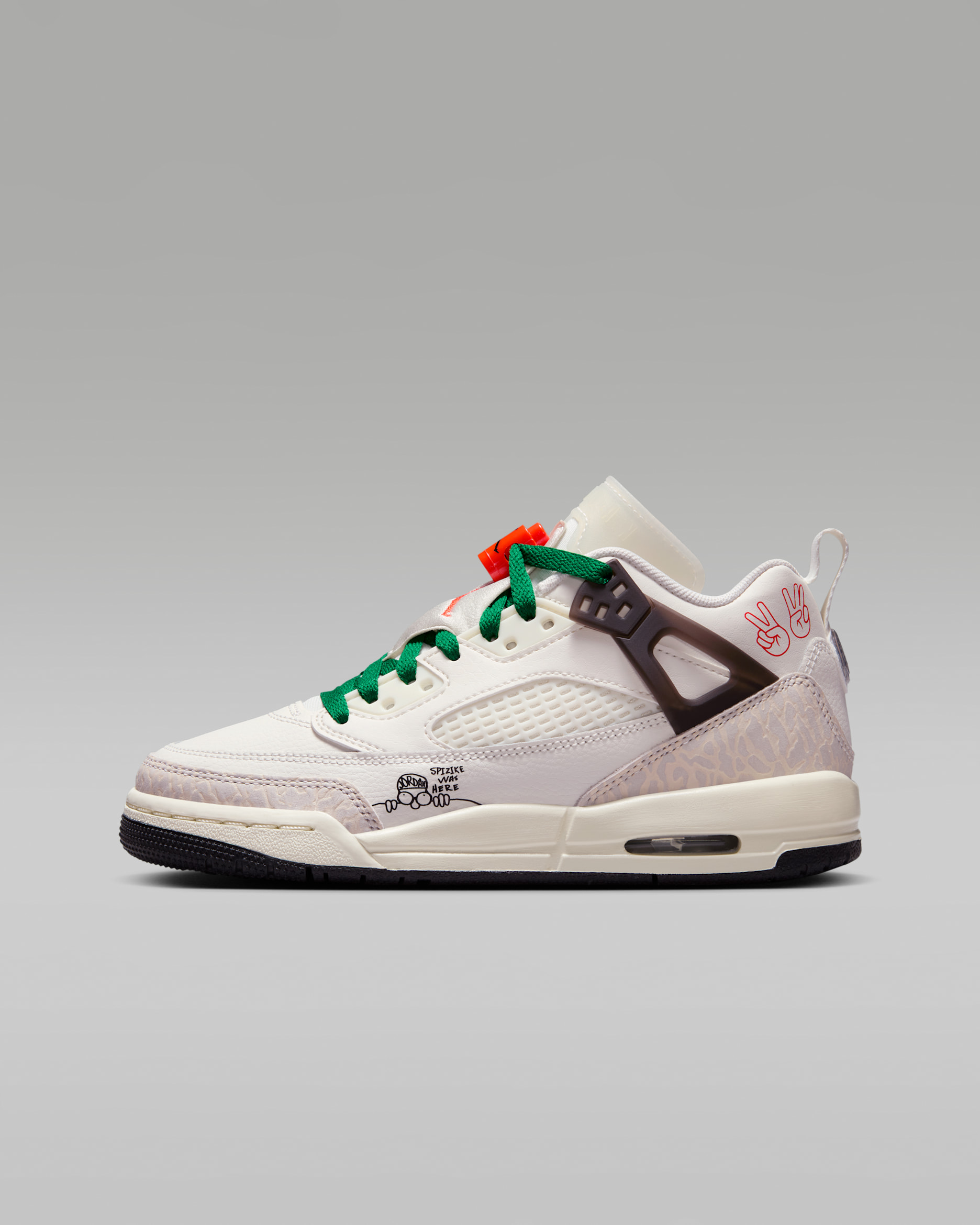 NIKE JORDAN Low Spizike　28cm Buty Jordan Spizike Low (GS) White/Team Red-Wolf Grey